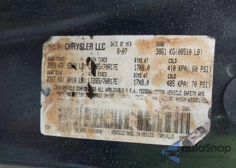 2008 Dodge Ram 1500 Laramie из США, поврежденный, VIN 3D7KS19D88G134718